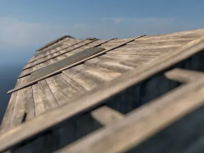 HouseBoat Low-poly 3D model