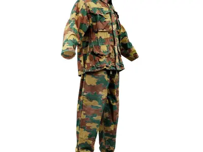 Camouflage Full Low-poly 3D model