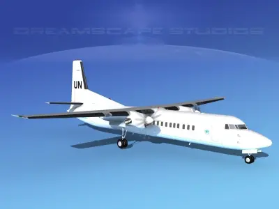 Fokker F-60 UN 3D model