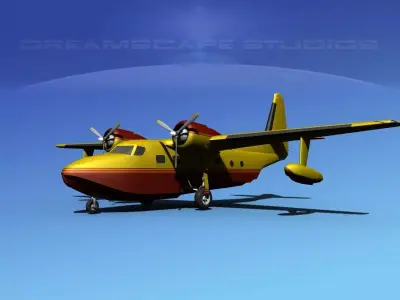 Grumman G-73 Mallard V14 3D model