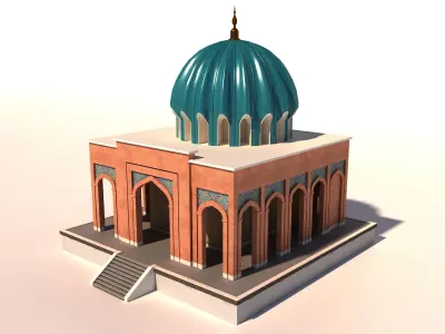 Babur Museum Low-poly 3D model