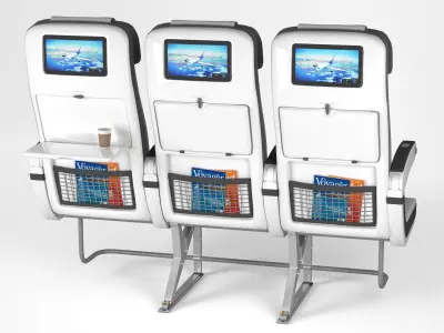 Airplane chair V4 3D model