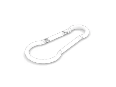 Carabiner 5 model as prop for 3D rendering 3D model