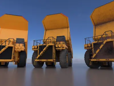 Mining Big Tipper Truck Low-poly 3D model