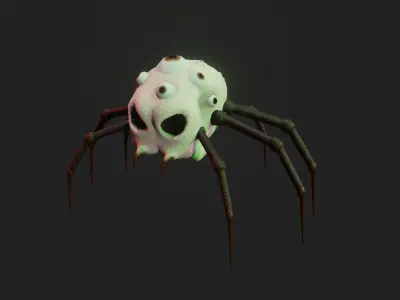 3D SKULL SPIDER  3D model