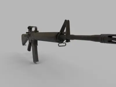 M16A4 Assault Rifle Low-poly 3D model Low-poly 3D model