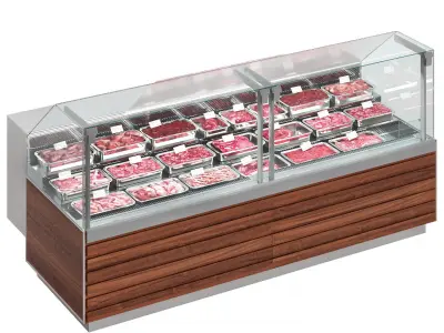 Market refrigerators 3 3D model