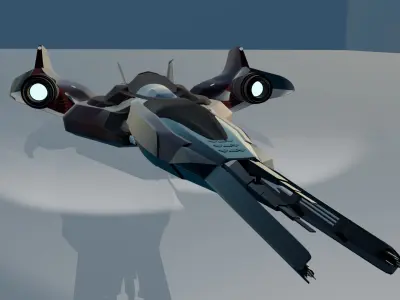 SpaceShip Free low-poly 3D model