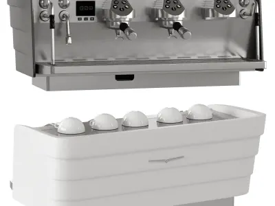 Coffee Makers Set 4 Commercial 3D model