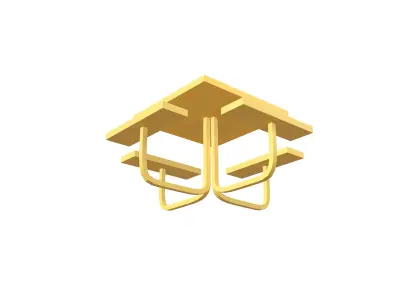 Park Table v1 003 Low-poly 3D model