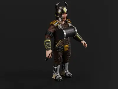 Dwarf Low-poly 3D model
