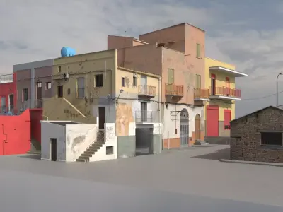 Sicilian Houses Low-poly 3D model