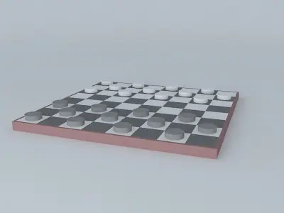 Chess - Chess checkers board Free 3D model
