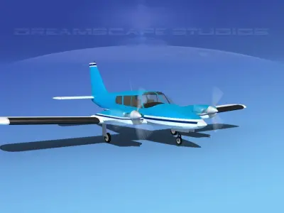 Piper PA-34 Seneca V04 3D model