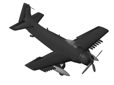 Douglas A-1 Skyraider 3D model