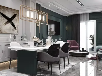 Reception - Living Room 3D model Free 3D model