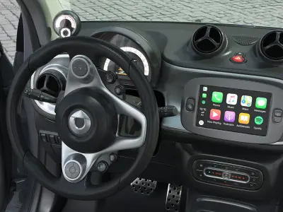 Smart EQ Fortwo Steering Wheel 3D model