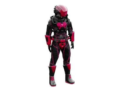 CYBER ASTRONAUT-A  Rigged for Unreal Engine - Unity - MIXAMO  3D model