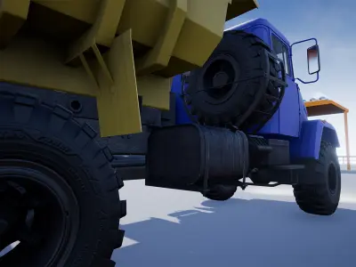 Dump Truck Low-poly 3D model