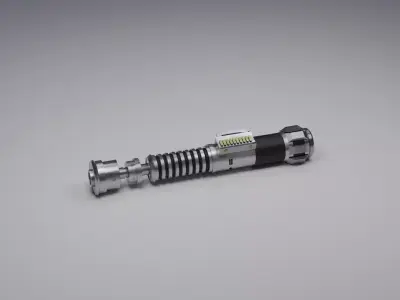 Obi-Wan Kenobi lightsaber Low-poly 3D model