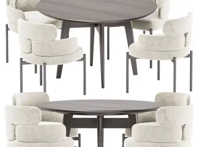 Dining set 38 3D model purchase