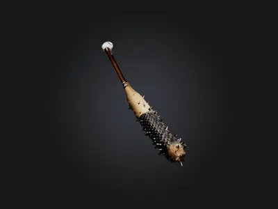 Spiked Baseball Bat Low-poly 3D model