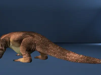 This is a low -polygonal model of the Dragon Komodo  3D model