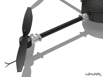 Quadcopter drone with propellers 3D model