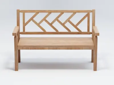 Tahawus Wooden Garden Bench 3D model