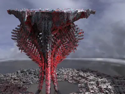 Dragon Bone Floating Mountain 3D model