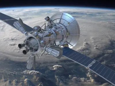 Sci-fi satellite 3D model