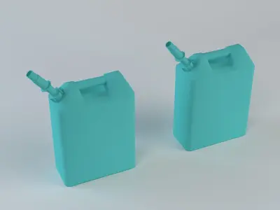 Lowpoly Gasoline Tank Low-poly 3D model