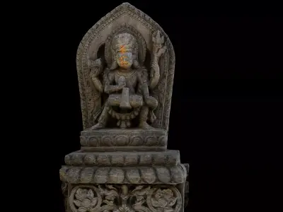 Vishnu with 2 LOD - Nepal Heritage Low-poly 3D model