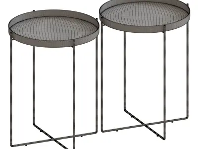 Habibi Jet Black Side Table 3D model