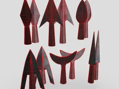 Arrowhead Pack Low-poly 3D model