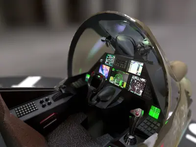 Boomerang ground attack airplane Low-poly 3D model