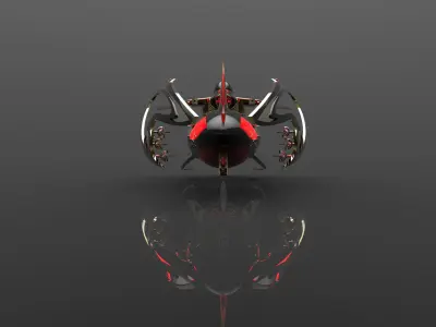 The future spacecraft 3D model