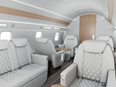 Private Jet interior 3D model
