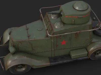 FAI M Armoured Car Mental Ray 3D model