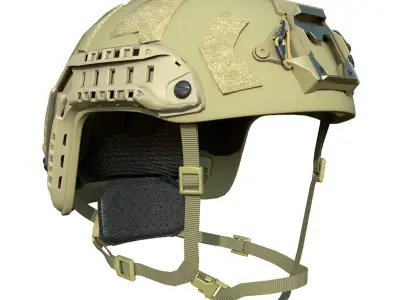 Ops Core FAST SF High Cut Helmet Low poly PBR  Low-poly 3D model