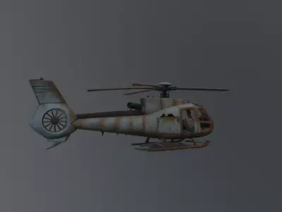 helicopter wreck 3D model