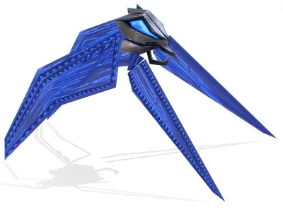 SkyFi Low Poly Flying Military Spy Drone Low-poly 3D model