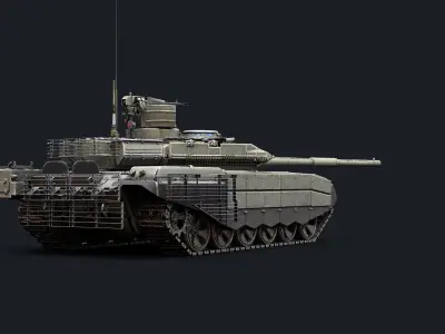 T-90M Proryv mod 2017mod 2023mod 2024 Low-poly 3D model