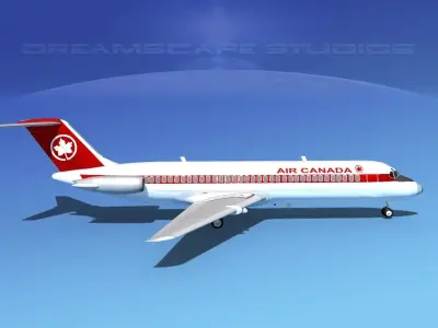 Douglas DC-9-30 Air Canada 3D model