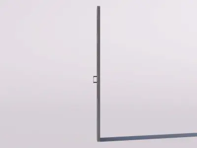 Iron door Low-poly 3D model