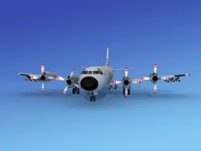 Lockheed P-3 Orion Unmarked 4 3D model