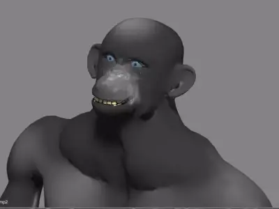 chimpanzee animated Free 3D model