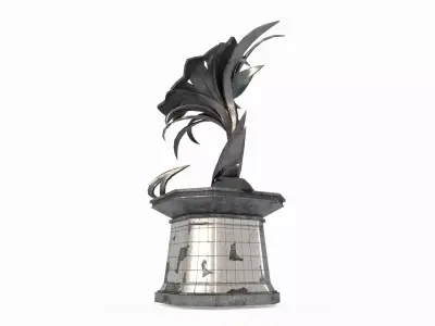 Sci Fi Sculpture Metal Flower 3D model
