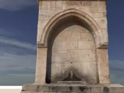 REALISTIC RENDER Historic fountain structure restoration 3D model