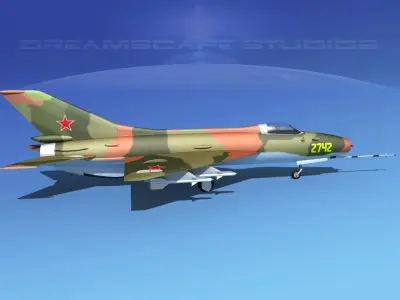 MIG-21 Fishbed V06 3D model